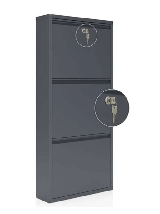 Pantofar, Hanah Home, Primo 3, 50x104x15 cm, Metal, Antracit