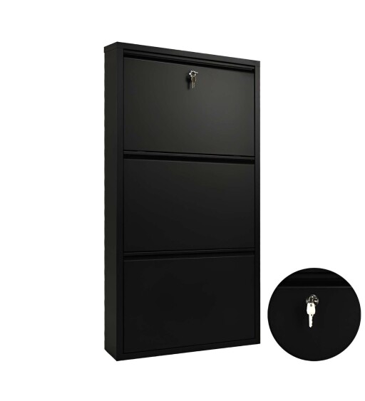 Pantofar, Hanah Home, Primo 3, 50x104x15 cm, Metal, Negru