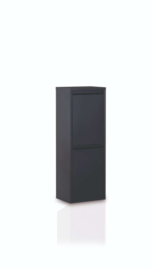 Dulap multifunctional, Hanah Home, Doplo 2, 33x92x25 cm, Metal, Negru