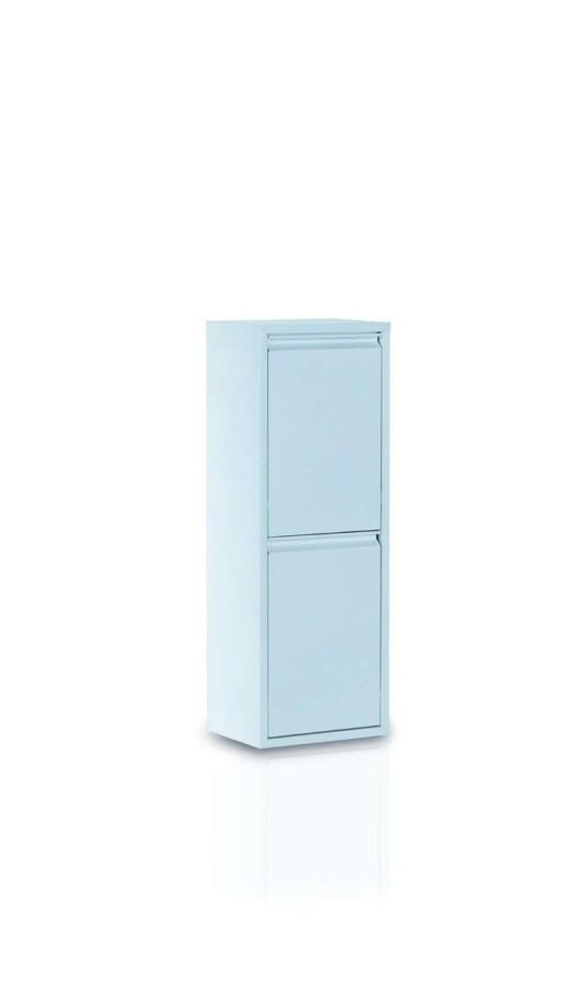 Dulap multifunctional, Hanah Home, Doplo 2, 33x92x25 cm, Metal, Alb