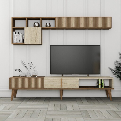 Comoda TV, Hanah Home, Milan, PAL, Nuc / Travertin