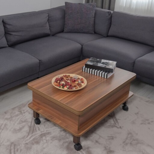 Masuta de cafea, Hanah Home, Helsinki, 90x40x60 cm, PAL, Maro