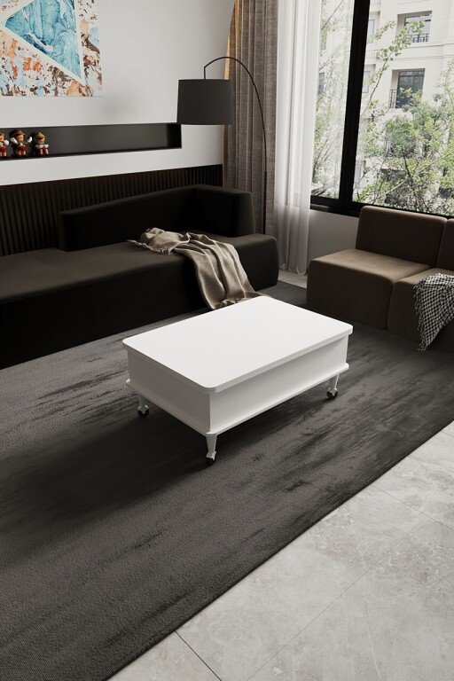 Masuta de cafea, Hanah Home, Nino, 90x40x60 cm, PAL, Alb