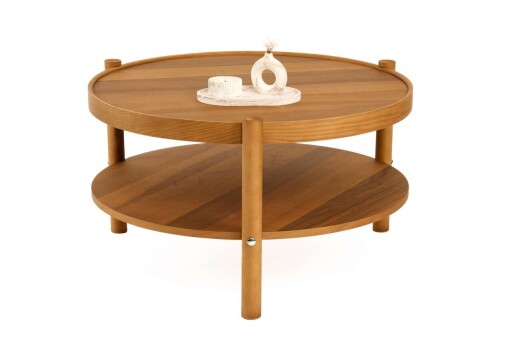 Masuta de cafea, Hanah Home, Monza, Lemn masiv, Maro