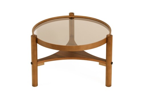 Masuta de cafea, Hanah Home, Clover, 100x46x100 cm, 100% SOLID BEECH WOOD, Maro