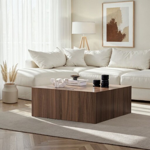 Masuta de cafea, Hanah Home, Prizma, 90x35x90 cm, MDF , Maro