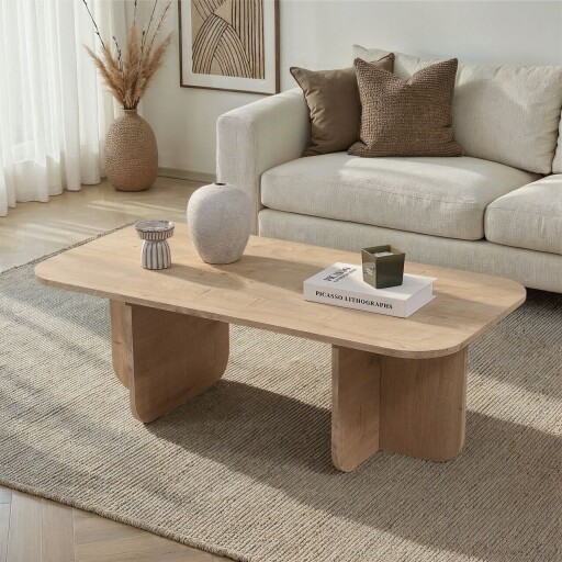 Masuta de cafea, Hanah Home, Akira, 120x41x60 cm, PAL, Maro