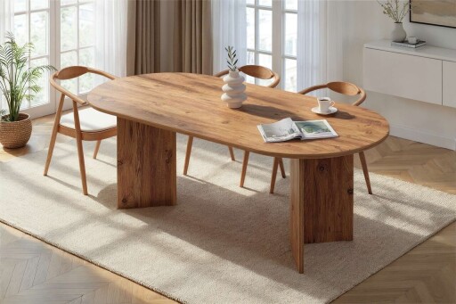 Masa, Hanah Home, Sabella, 200x75x90 cm, PAL, Maro
