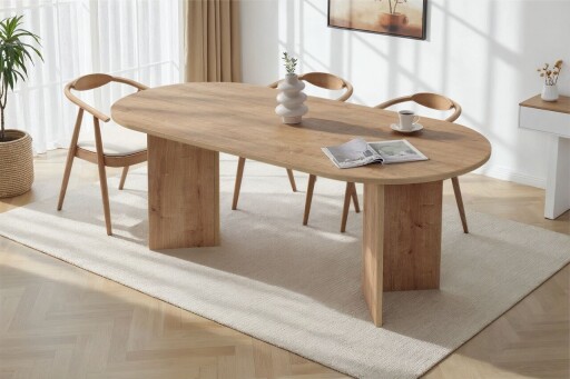 Masa, Hanah Home, Sabella, 200x75x90 cm, PAL, Maro