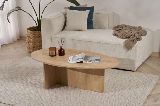 Masuta de cafea, Hanah Home, Orba, 120x40x65 cm, PAL, Stejar