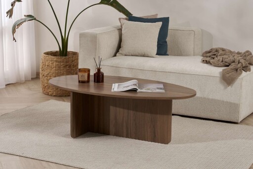 Masuta de cafea, Hanah Home, Orba, 120x40x65 cm, PAL, Maro