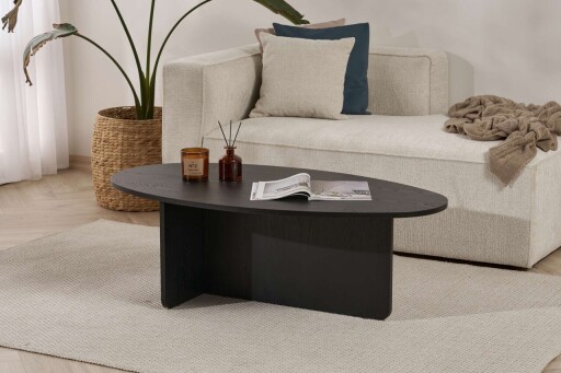 Masuta de cafea, Hanah Home, Orba, 120x40x65 cm, PAL, Negru