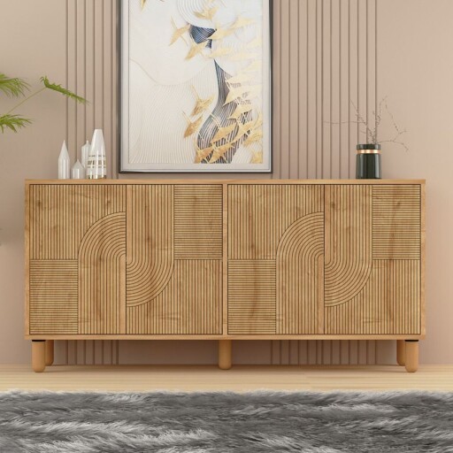 Consola, Hanah Home, Desso, 150x73x36 cm, PAL, Maro