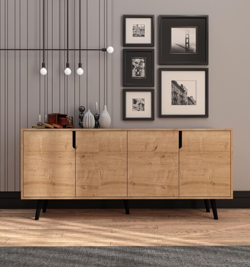 Consola, Hanah Home, Latina Modern 180, 180x80x45 cm, PAL, Maro