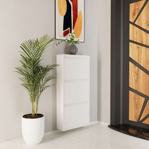 Pantofar, Hanah Home, 3 Piece Metal, 50x103x15 cm, Metal, Alb