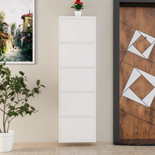 Pantofar, Hanah Home, 5 Piece Metal, 50x169x15 cm, Metal, Alb