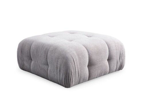 Taburet, Atelier del Sofa, 560ARE4150, Lemn de fag / PAL, Gri deschis