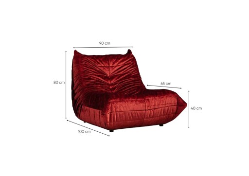 Fotoliu, Atelier del Sofa, 560ARE5226, PAL, Rosu