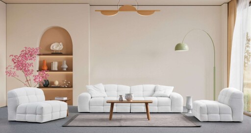 Fotoliu, Atelier del Sofa, 560ARE5206, Lemn de fag / PAL, Alb
