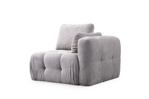 Fotoliu, Atelier del Sofa, 560ARE4125, Lemn de fag / PAL, Gri deschis