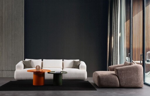 Fotoliu, Atelier del Sofa, 560ARE5245, Cadru: LEMN/PAL, Maro