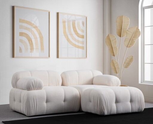 Coltar, Atelier del Sofa, 560ARE1252, Cadru: Lemn de fag/PAL, Alb