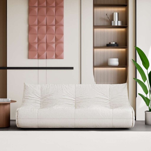 Canapea 3 locuri, Atelier del Sofa, 560ARE5220, PAL, Alb