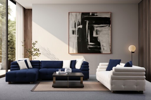 Coltar, Atelier del Sofa, 560ARE1242, Lemn de fag / PAL, Albastru