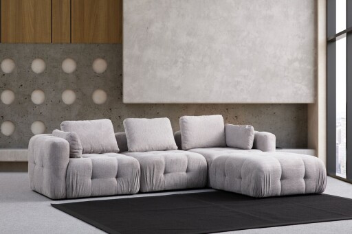 Coltar, Atelier del Sofa, 560ARE4121, Lemn de fag / PAL, Gri deschis