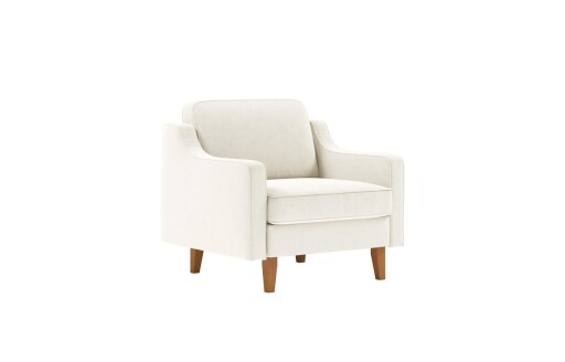 Fotoliu, Atelier del Sofa, 918CMF1102, Otel, Spumă de lapte / Nucă