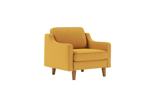 Fotoliu, Atelier del Sofa, 918CMF1104, Otel, Muștar / Nucă