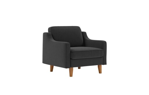Fotoliu, Atelier del Sofa, 918CMF1111, Otel, Gri noapte / Nuc