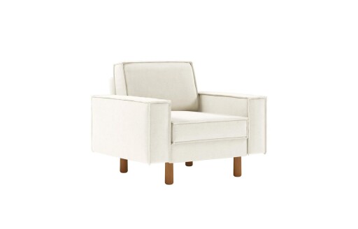 Fotoliu, Atelier del Sofa, 918CMF1182, Otel, Spumă de lapte / Nucă
