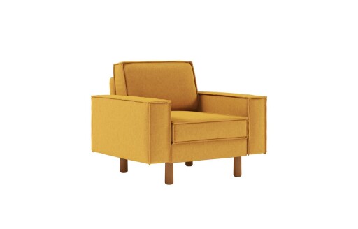 Fotoliu, Atelier del Sofa, 918CMF1184, Otel, Muștar / Nucă