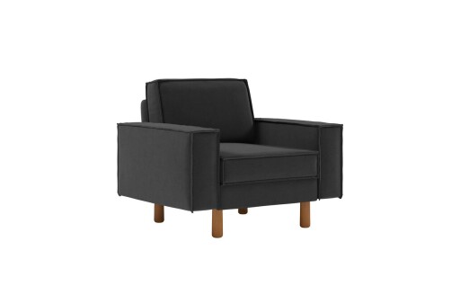 Fotoliu, Atelier del Sofa, 918CMF1191, Otel, Gri noapte / Nuc