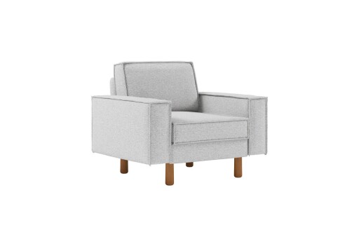 Fotoliu, Atelier del Sofa, 918CMF1192, Otel, Pietriș / Nuc