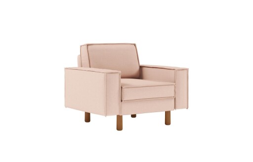 Fotoliu, Atelier del Sofa, 918CMF1181, Otel, Somon / Nucă