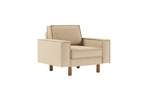 Fotoliu, Atelier del Sofa, 918CMF1183, Otel, Nisip / Nuc