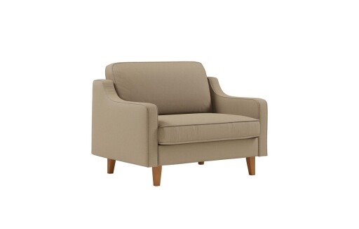 Fotoliu, Atelier del Sofa, 918CMF1130, Otel, Plajă / Nuc