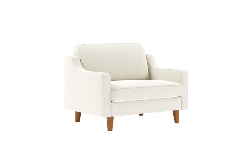 Fotoliu, Atelier del Sofa, 918CMF1118, Otel, Spumă de lapte / Nucă