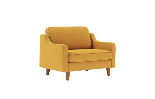 Fotoliu, Atelier del Sofa, 918CMF1120, Otel, Muștar / Nucă