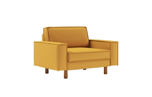 Fotoliu, Atelier del Sofa, 918CMF1200, Otel, Muștar / Nucă