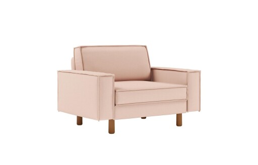 Fotoliu, Atelier del Sofa, 918CMF1197, Otel, Somon / Nucă