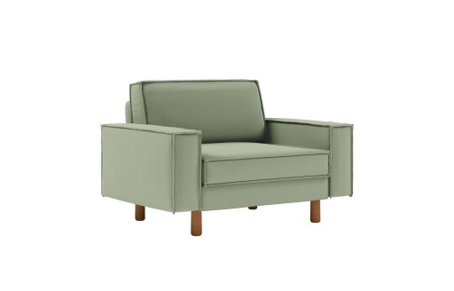 Fotoliu, Atelier del Sofa, 918CMF1203, Otel, Verde marin / Nuc