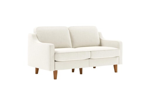 Canapea 2 locuri, Atelier del Sofa, 918CMF1134, Otel, Spumă de lapte / Nucă