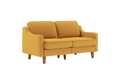 Canapea 2 locuri, Atelier del Sofa, 918CMF1136, Otel, Muștar / Nucă