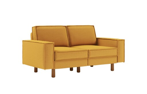 Canapea 2 locuri, Atelier del Sofa, 918CMF1216, Otel, Muștar / Nucă