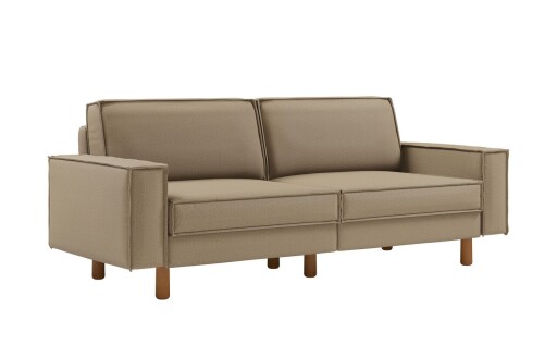 Canapea 3 locuri, Atelier del Sofa, 918CMF1242, Otel, Plajă / Nuc