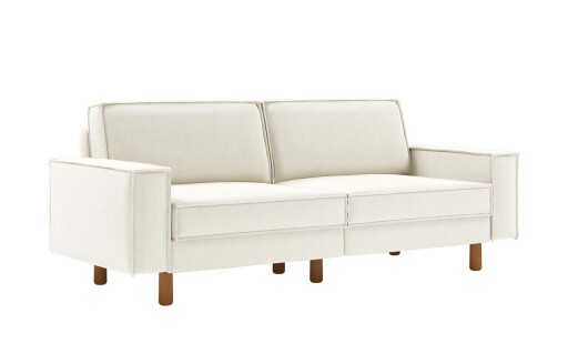 Canapea 3 locuri, Atelier del Sofa, 918CMF1230, Otel, Spumă de lapte / Nucă