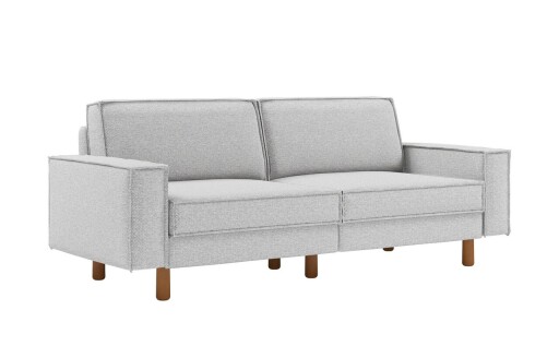 Canapea 3 locuri, Atelier del Sofa, 918CMF1240, Otel, Pietriș / Nuc